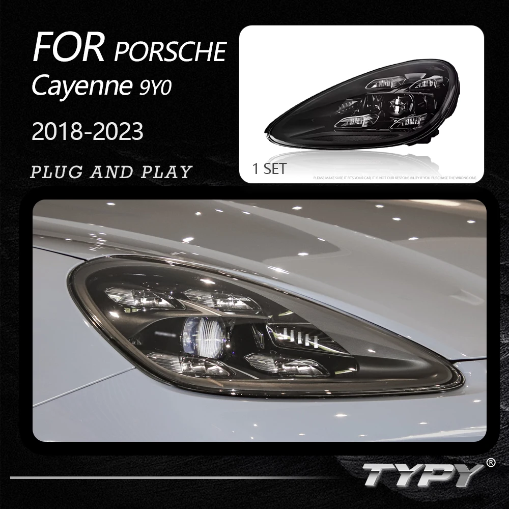 

TYPY Car Headlights For Porsche Cayenne 9Y0 2018-2023 LED Car Lamps Daytime Running Lights High Brightness Low and High Beam