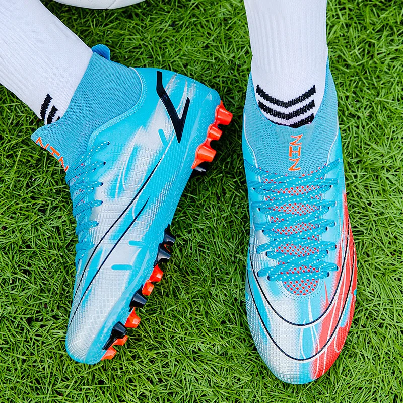 Men's Professional Football Boots Fashion Outdoor Unisex Society Soccer Cleats High Football Sneakers Kids zapatillas de futbol