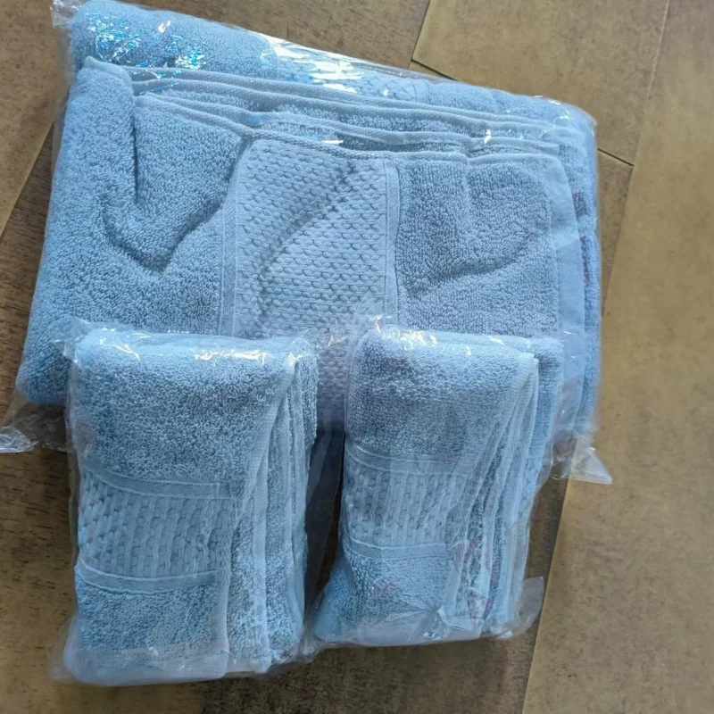 3pcs Towel Set Cotton Face+Bath Washcloth for Adults Kids,Beach Towels,Soft,Absorption,Simple Style Hotel Bathroom Textile