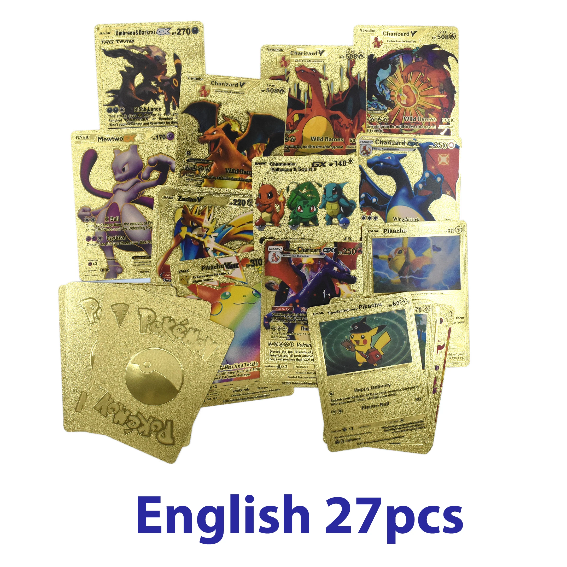 Cartões Pokémon 41 Estilos De Metal Raro Cartão Coleção Gx Vamx Charizard  Pikachu Anime Energia Batalha Brinquedos Cartões Crianças Presentes De  Aniversário - Figuras De Ação - AliExpress