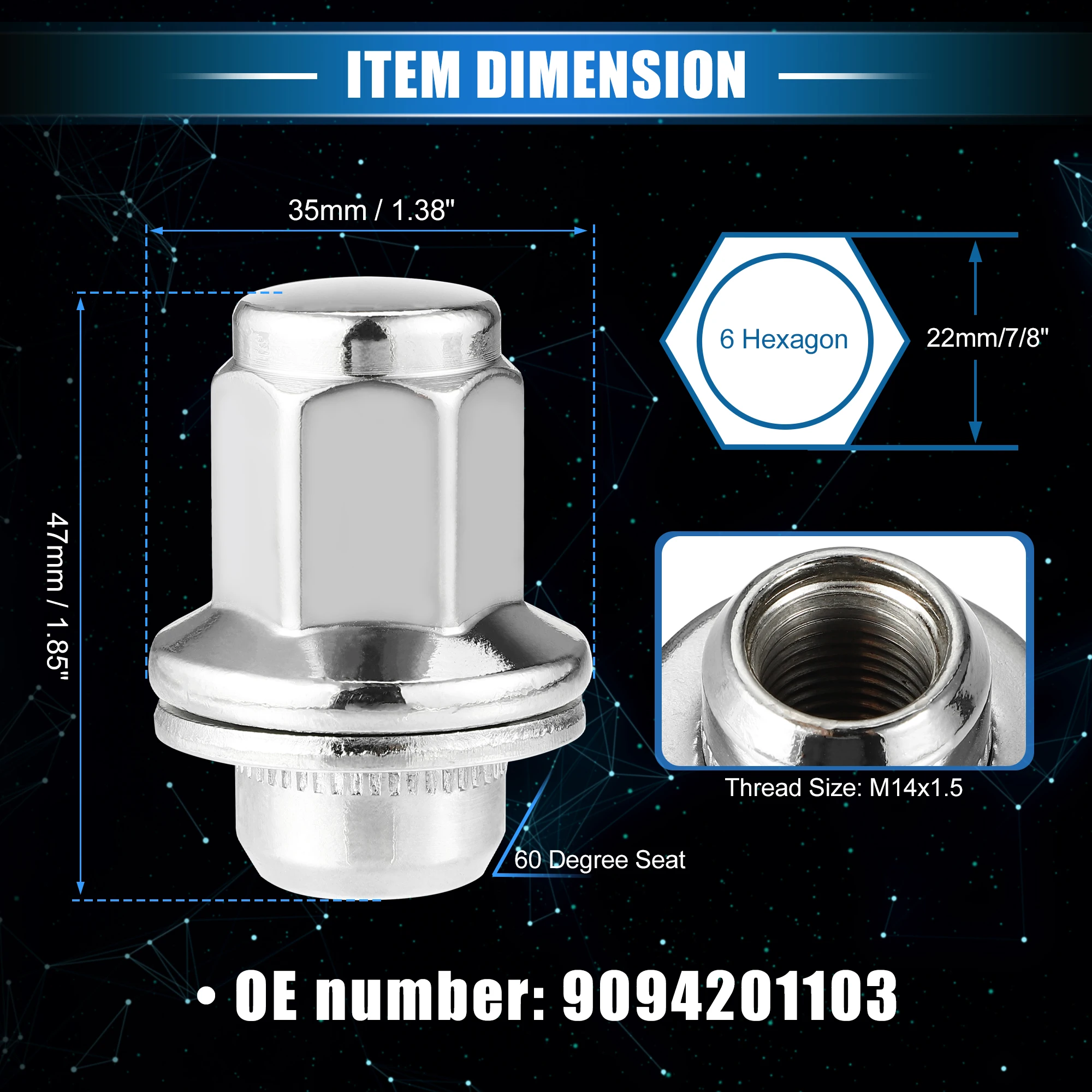 Frankberg 10x Écrou De Roue Pour Toyota Land Cruiser Sequoia