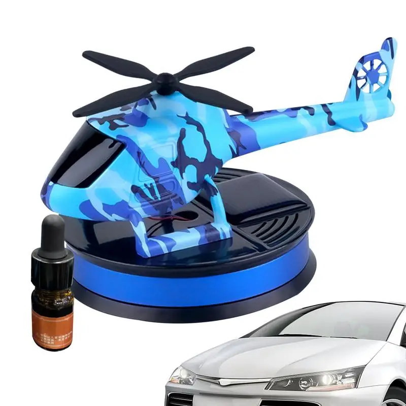 

Helicopter Car Diffuser With 10ml Perfume Solar Spinning Aromatherapy Center Console Auto Air Freshener Long-lasting Light Scent