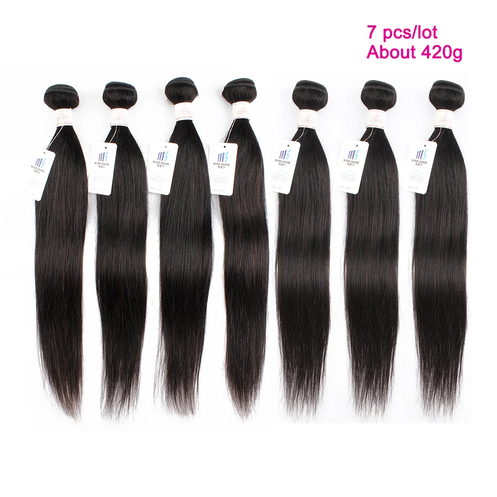 Indian Hair, Double Weft, osso extensões retas,