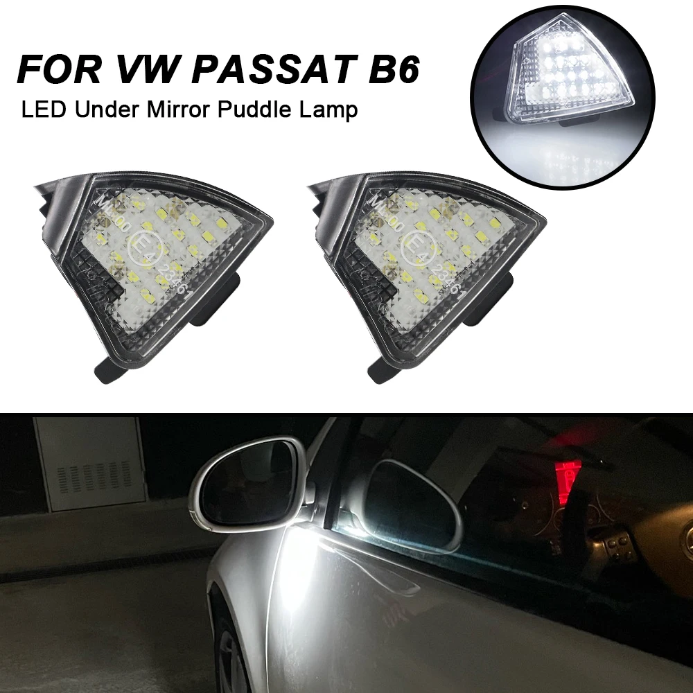 For VW Passat B6 2006-2011 LED Under Mirror Puddle Lights 2PCS For VW Golf 5 Plus Jetta MK3 Sharan EOS Under Mirror Welcome - AliExpress