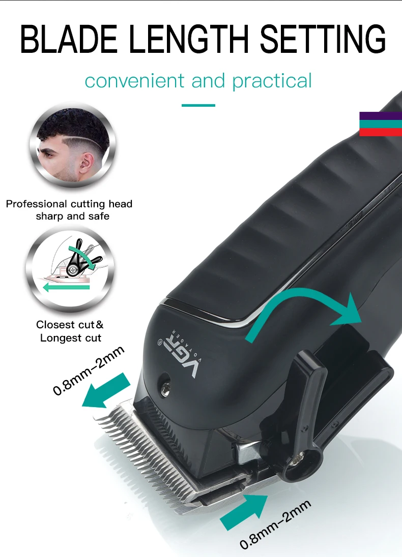 VGR Clipper Hair Clipper Professional Hair Cutting Machine Electric Hair Trimmer Haircut Machine Men's Barber Rechargeable V-683