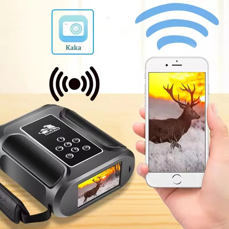 HD 나이트 비전 레이저 디지털 카메라 주/야간 순찰 장거리 관찰 및 사진 촬영을 위한 40X 줌 WiFi 쌍안 850/940nm