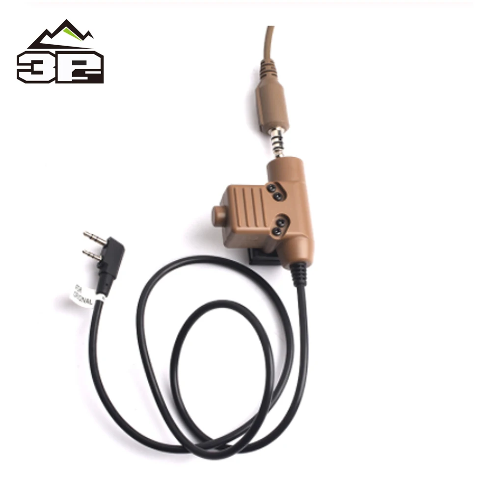 NEW Civil Version U94 Tactical PTT for Wadsn Headset COMTAC Earmor Copy Headphone Outdoor Hunting PTT Fit Baofeng Kenwood Plug