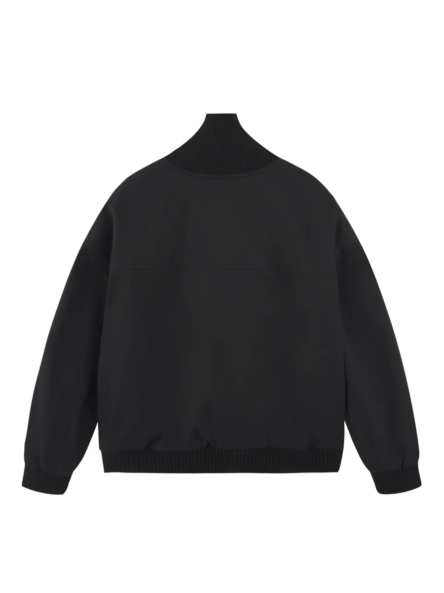 IAMCPLUS 2025AW 여성용 클린핏 모터사이클 재킷 경량 코튼 인서트 스몰 칼라 긴 소매 버튼 클로저 코트