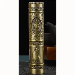 Vintage Dragon - Embossed Metal Incense Storage Box - Waterproof and Stylish Incense Holder (Bronze Buddha)