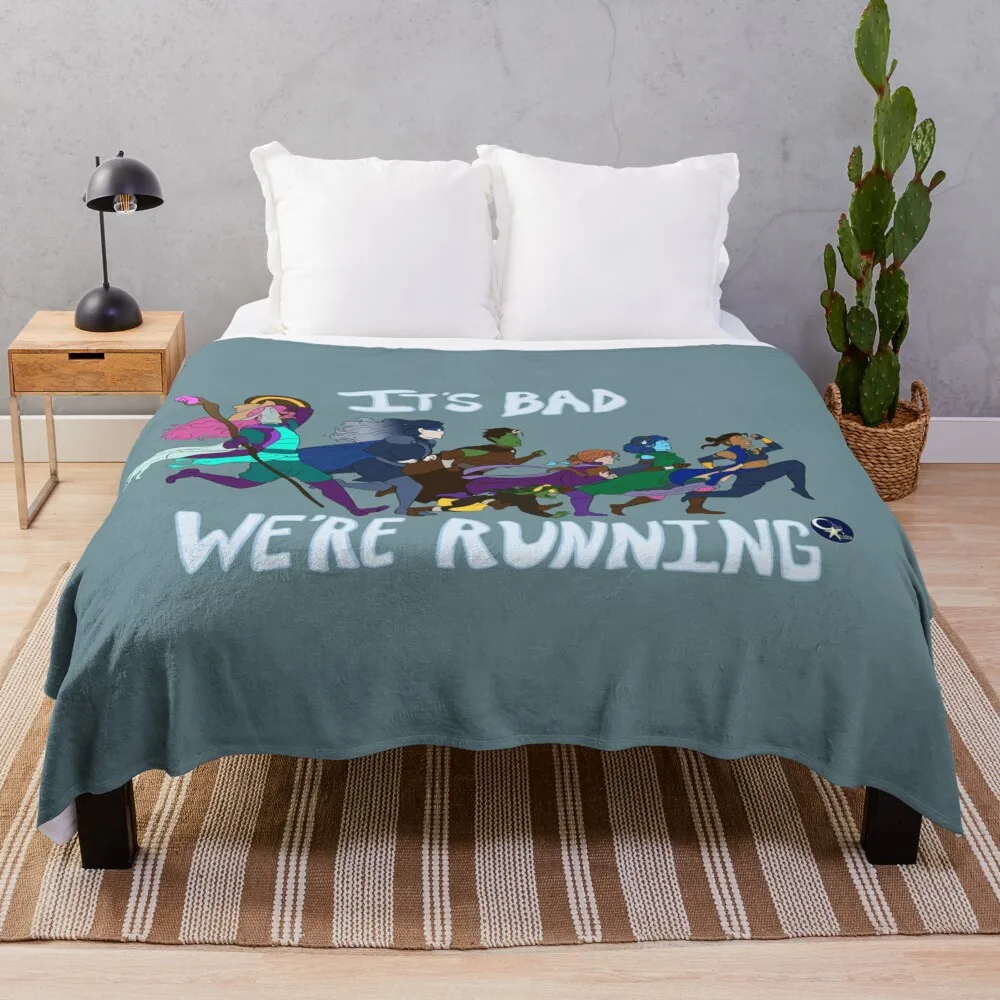 

It's Bad, We're Running Throw Blanket Bed Fashionable Sofa Blankets