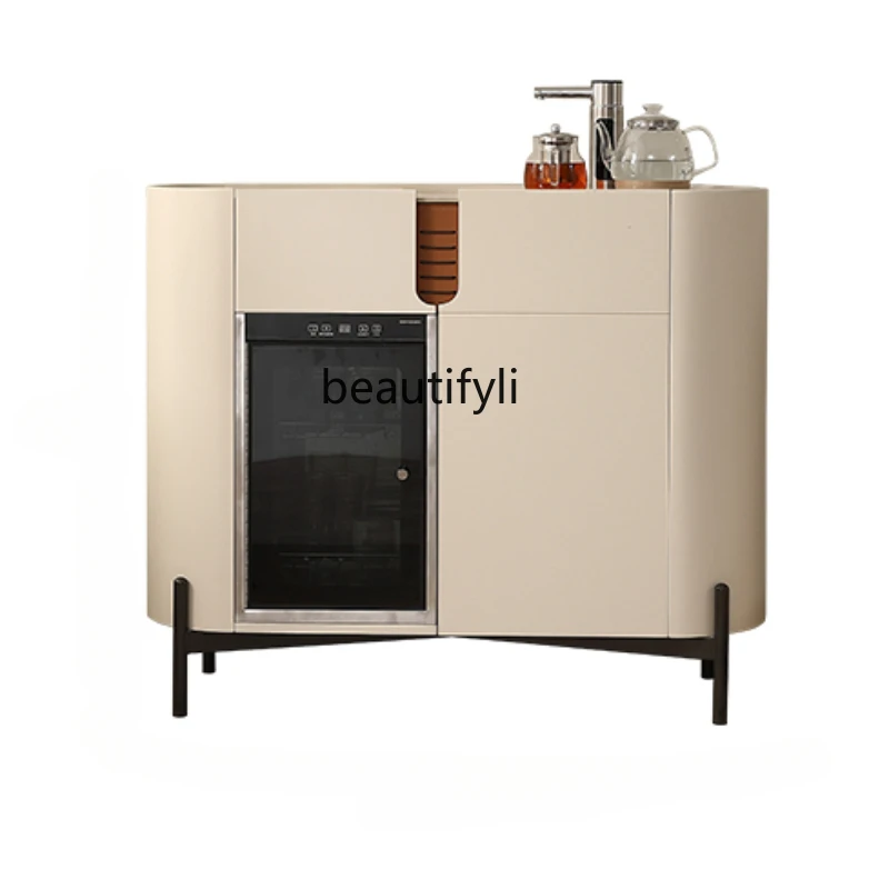 

Intelligent Voice Solid Wood Tea Machine All-in-One Cabinet Home Living Room Water Dispenser Automatic with Disinfection