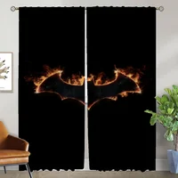 B-Batmans Tulle for Bedroom Shades Window Curtain for Room 2 Panel Halloween Decoration Anti-mosquito Curtains Partition Living 1