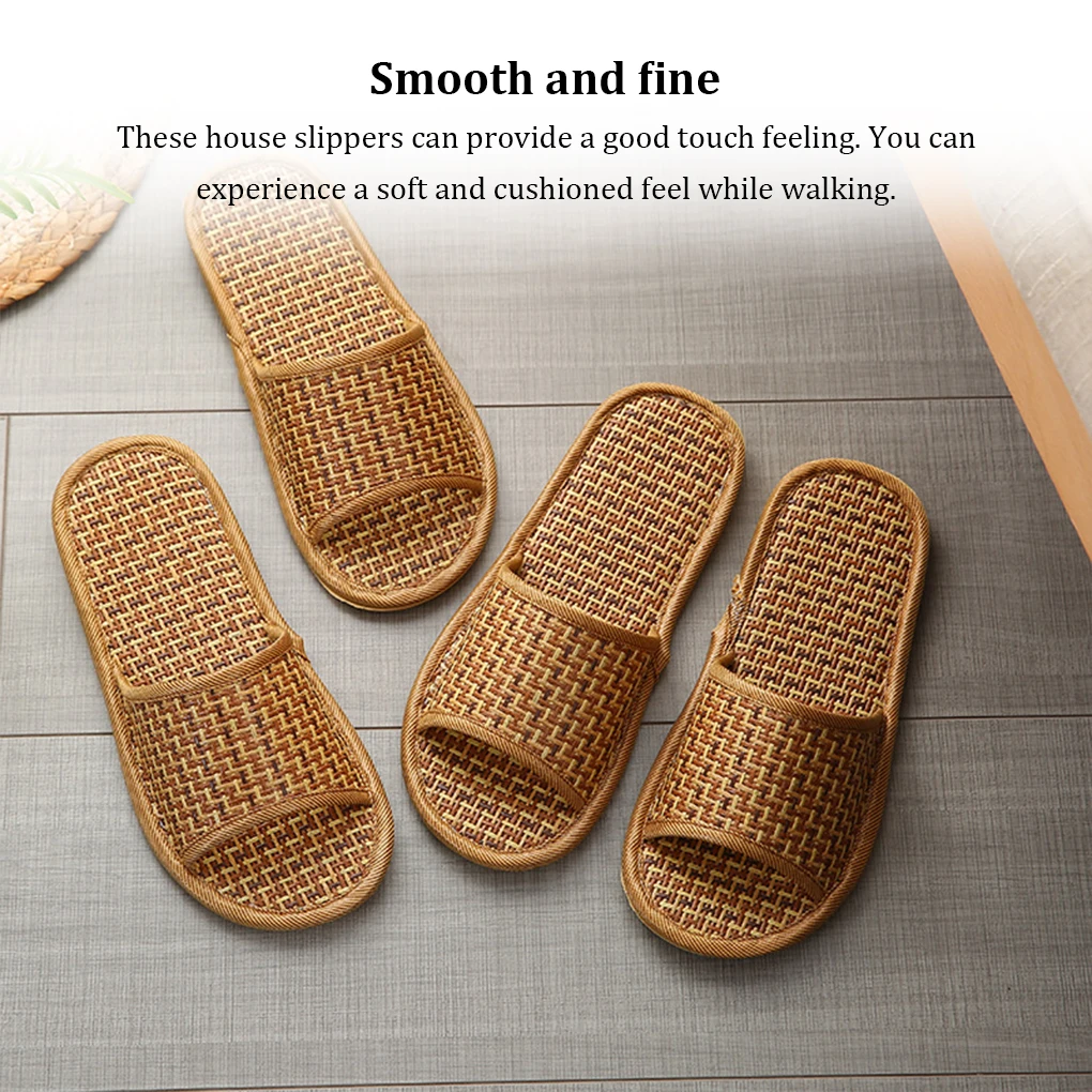 1 para hotelowych bambusowych pantofli kobiet na co dzień z wystającym palcem sandały