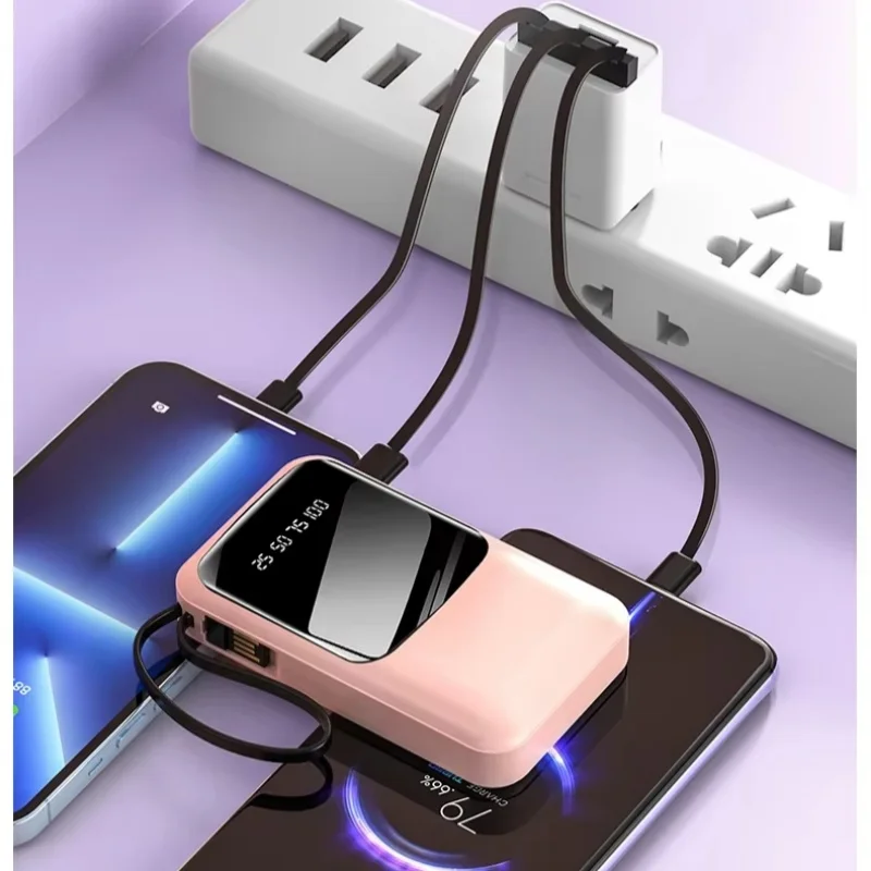100000mAh Power Bank Portable Battery Fast Charging With 4 Wire Digital Display External Power Bank For Iphone Huawei Xiaomi 5