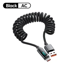 High - Power Digital Display USB - C Fast Charging Cable - 1m (Black A to C)