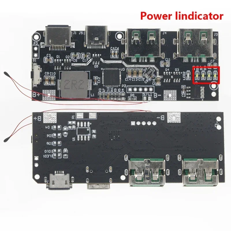 Carte Circuit Power Bank 22.5W - Charge Bidirectionnelle Rapide - PD QC3.0 - Affichage LED - Pour Batteries 18650/21700