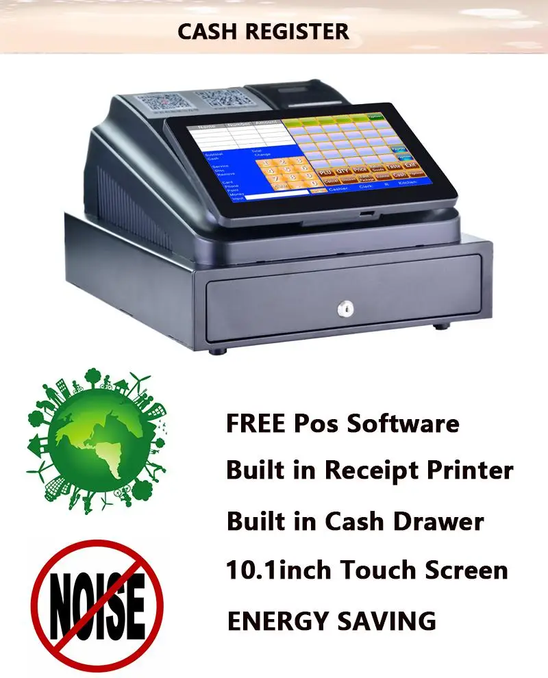 

15/10 inch POS Software Touch Screen POS System Cash Register Machine For Restaurant Or Retail Store