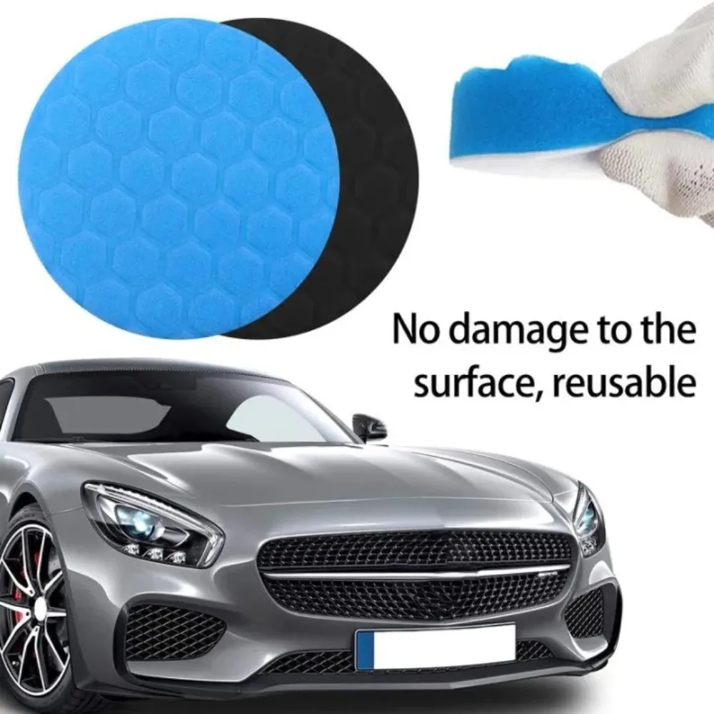 5pc Car Polishing Sponge Wheel Round Flat Polishing Wheel Foam Auto Polisher er Tool for Removes Scratches Car Waxing Repair