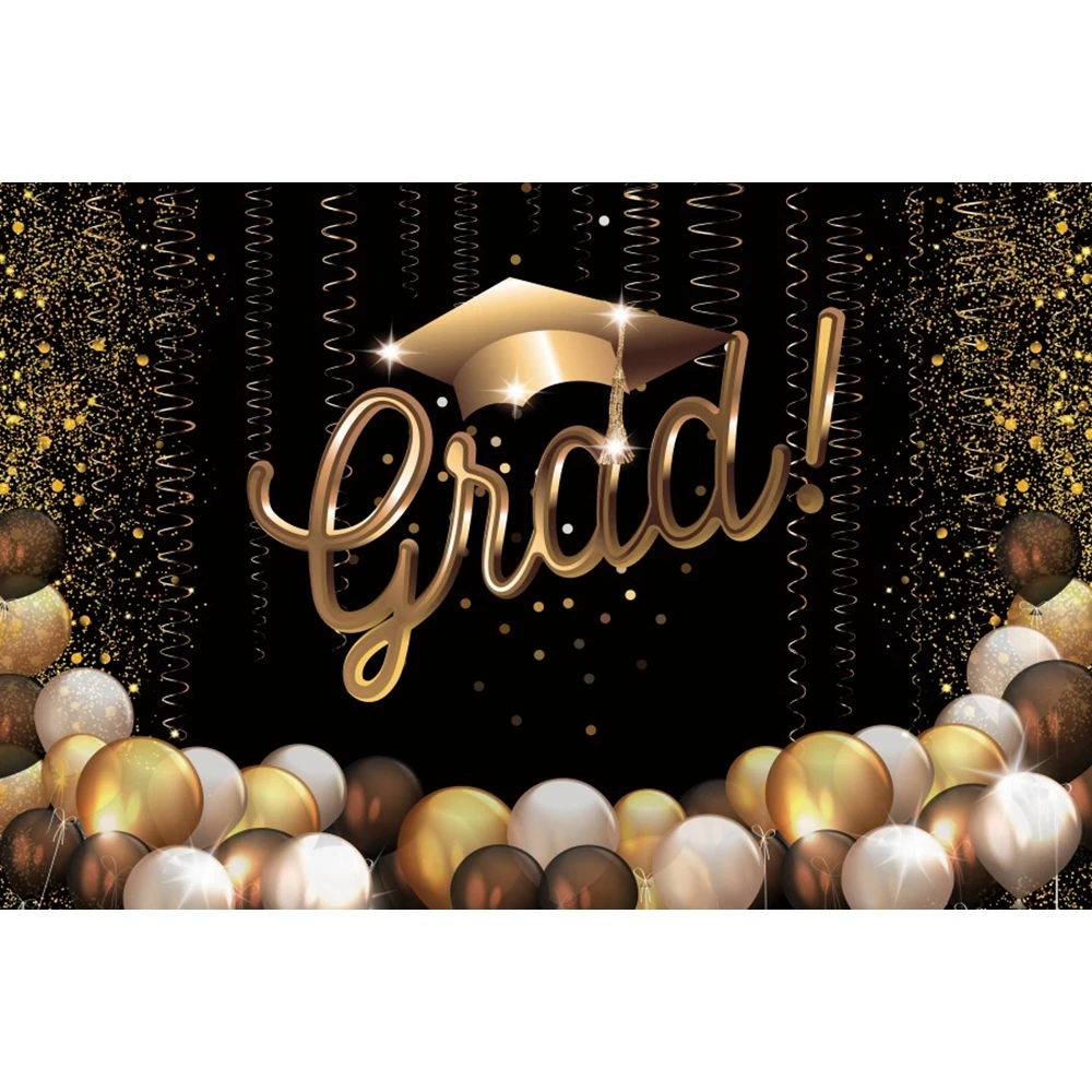 Yeele Graduation Party Backdrop Class of 2022 Black Golden Glitter Light Bokeh Photography Background Congrats Grad Banner Decor camera cleaning kit Photo Studio Supplies