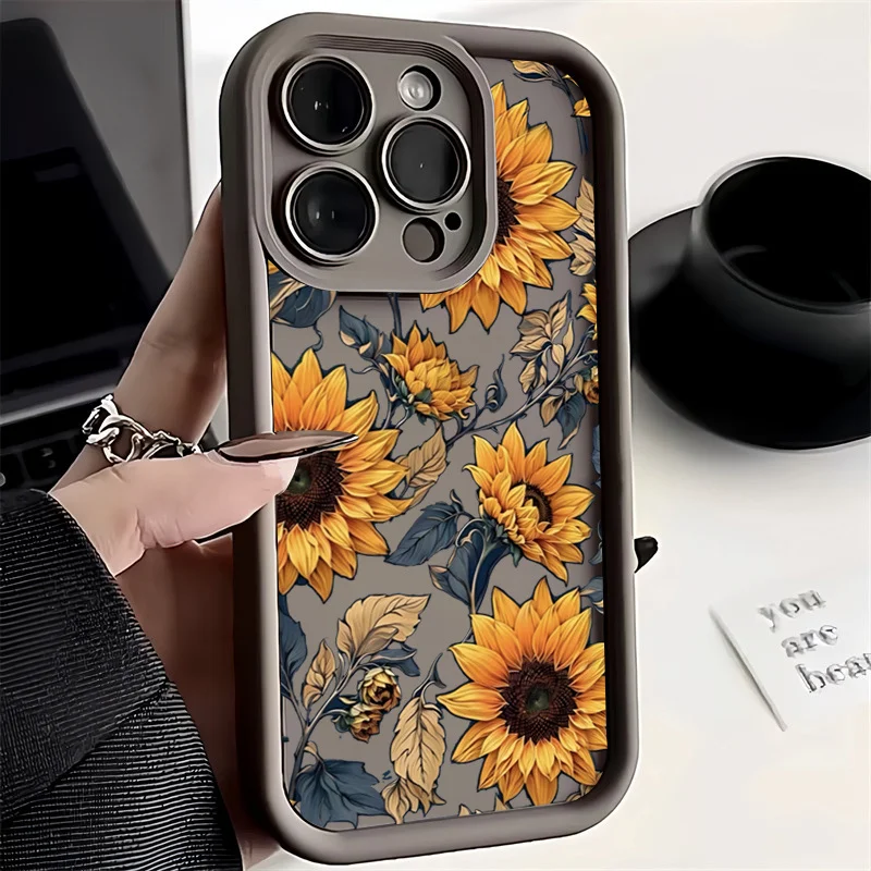 Floral Summer Thickened Anti-Fall Phone Case Cover Shell