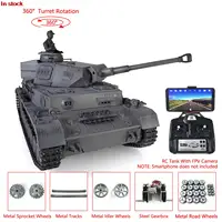 HENG LONG 1/16 Gray 7.0 Customized Panzer IV F2 RTR RC FPV Tank 3859 Metal Wheels W/ Camera Steel Gearbox Bearing Toys TH17418 1