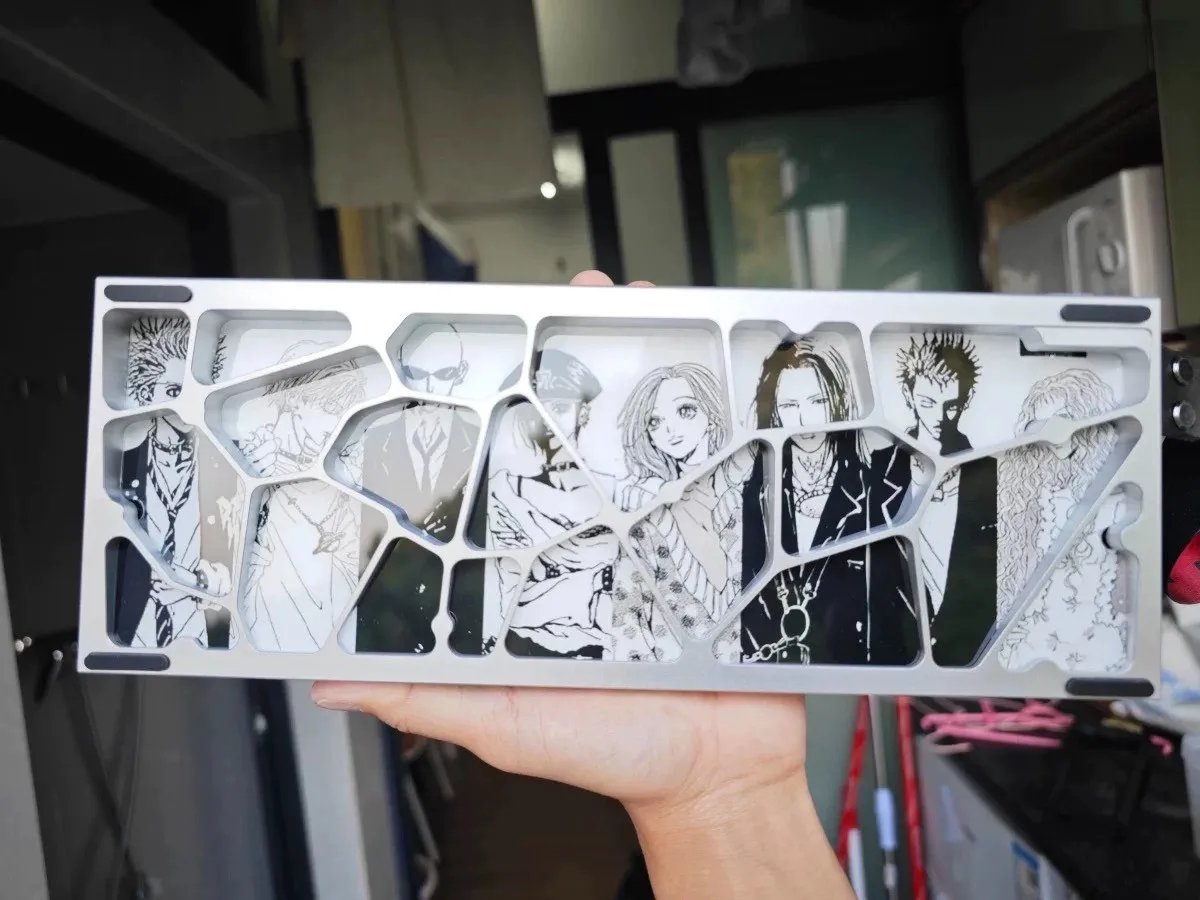 UV 아크릴 맞춤형 중공 키보드 케이스 유니폼 라이트 플레이트 (GH60, Ace60, Holy60, Made68 키보드 호환) PC 게이머, 남자아이 DIY 키보드 선물
