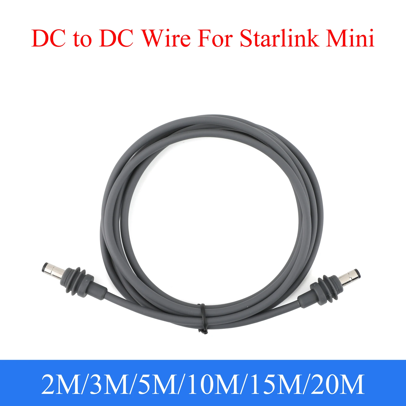 1*For Starlink Mini DC To DC Extension Cable 1/2/3/5m Plug and Play Outdoor Waterproof For Starlink MINI 20AWG Cable