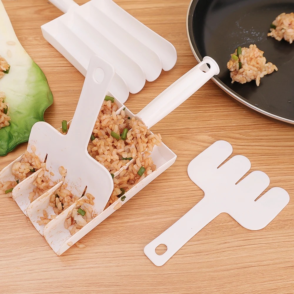 Cylinder Meatball Maker Pushing 4pcs Balls No Stick Stuffed Scoop Meat Fish Rice Ball Food -grade Home Kitchen Cooking Gadgets