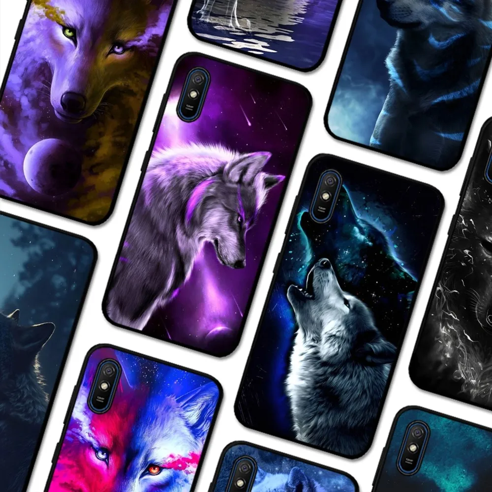 Custodia Per Telefono Moon Roaring Wolf Per Samsung S 20 21 22 23 Plus Ultra Per Redmi Note 8 9 10 11 Per Huawei Y 5 6 9
