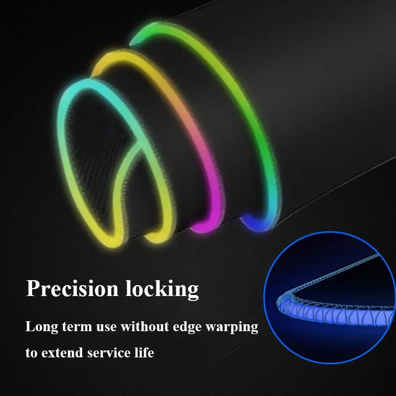 Mouse Pad RGB Luminous Mousepad Thickened Mouse Pad Large Table Pad Encrypted Anti Skid Video Game Office