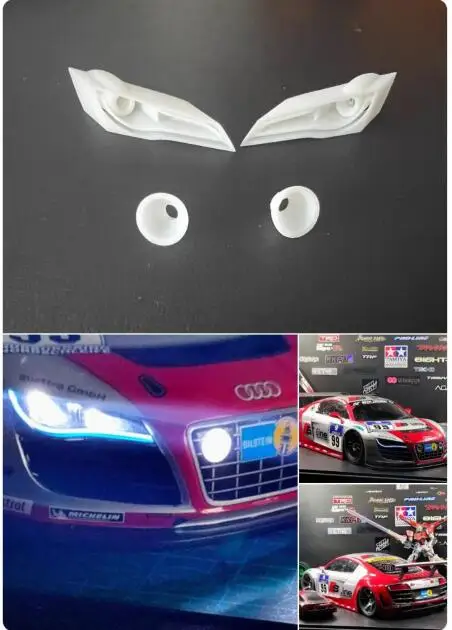 LEDライト付きバケットホルダーキット,タミヤ,ロードドリフト車,58645