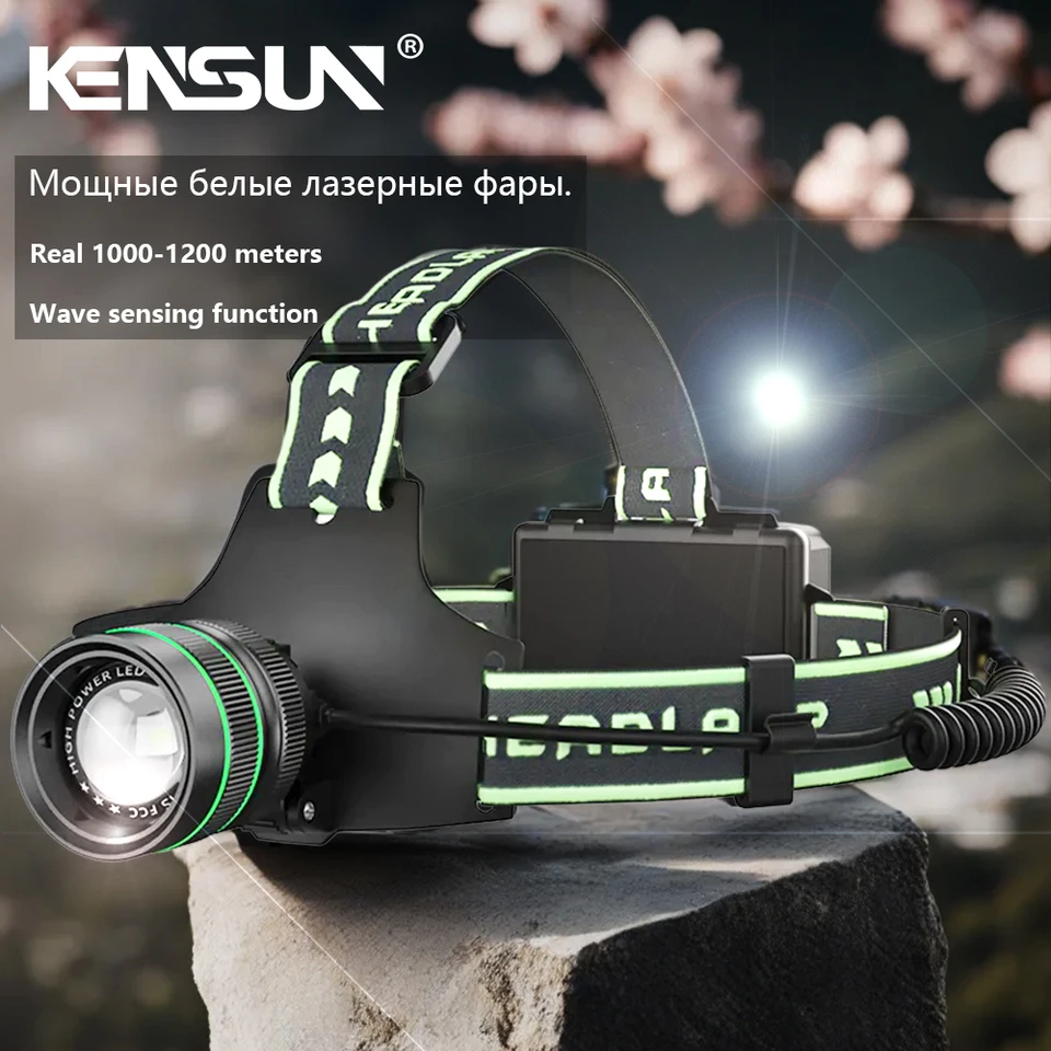 BORUiT Torcia Frontale 9000 Lumen - Ricaricabile USB, Impermeabile, Super Potente Per Esterno E Lavoro