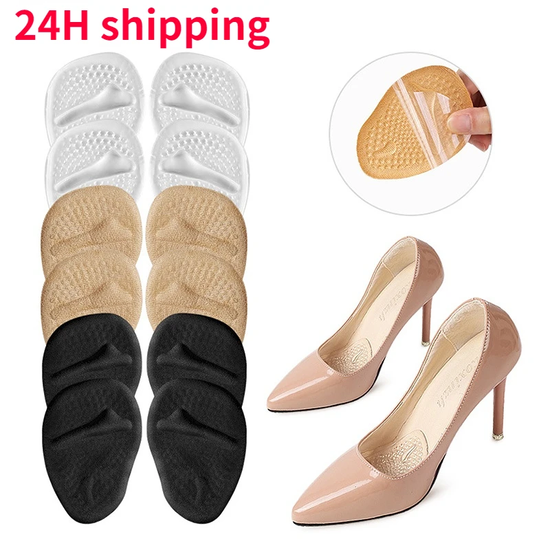 6 Pcs High Heel Shoes Front Forefoot Half Sole Pads Insert Ball Comfy Silicone Insoles Cushion