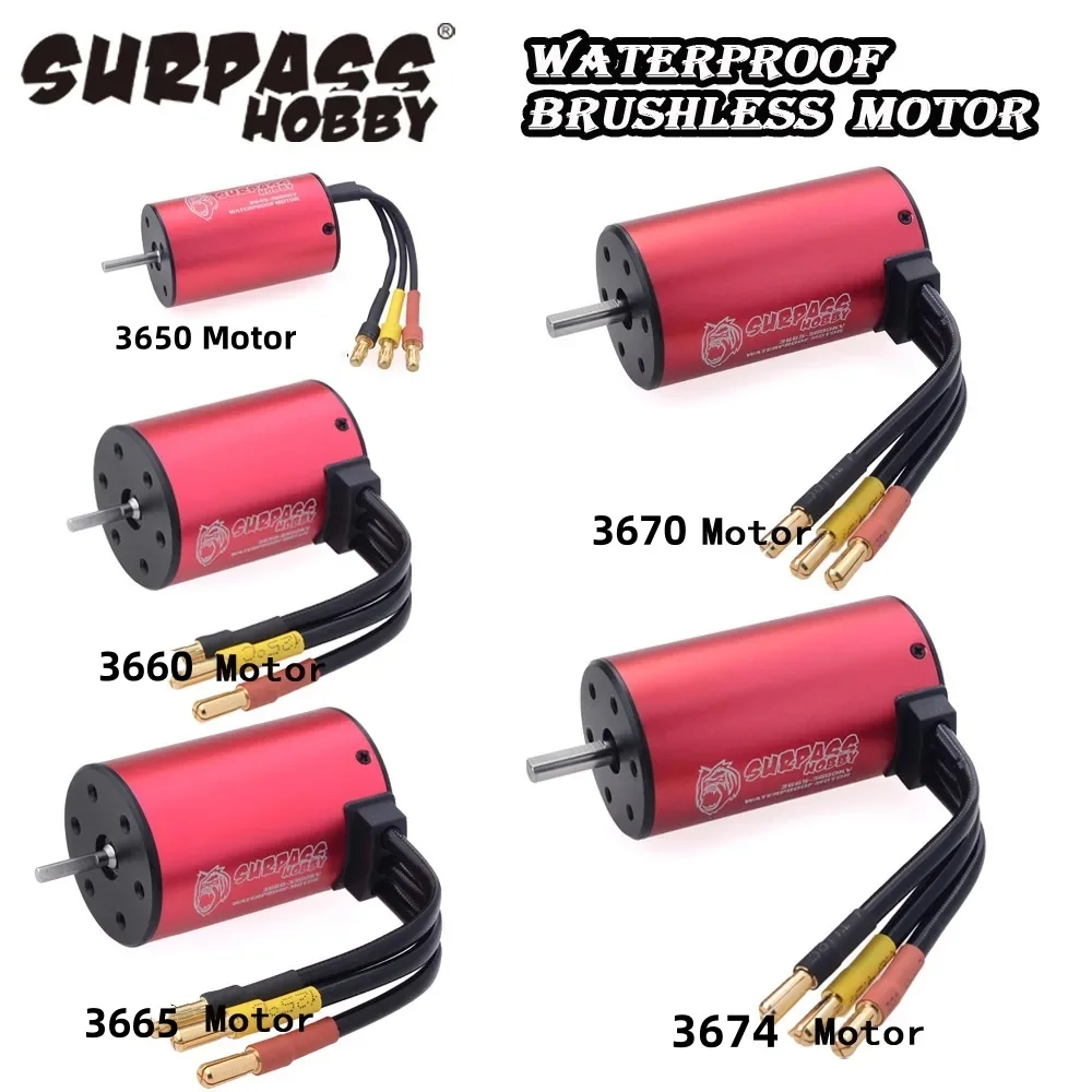 Surpass Hobby Motor sin escobillas impermeable KK para 1/8 1/10 RC coche de carreras todoterreno Wltoys MJX hglrc barco