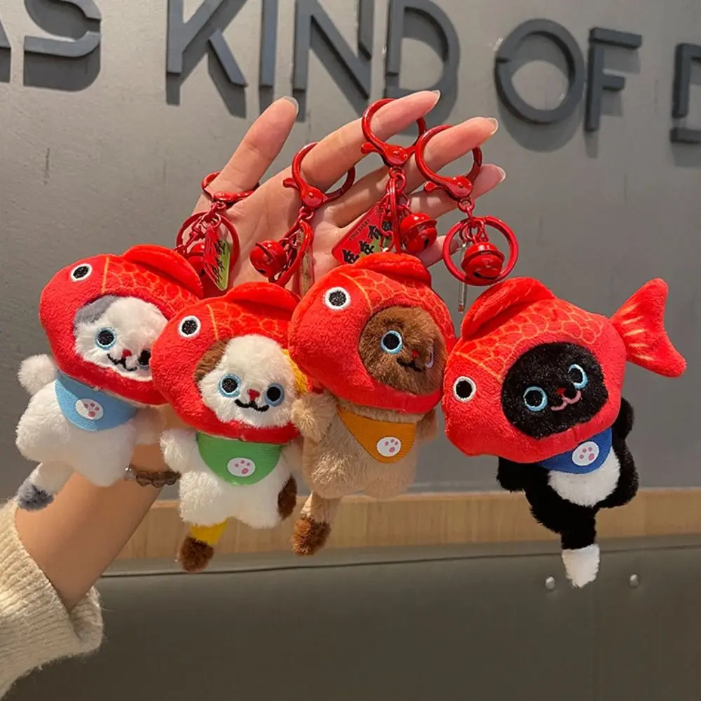 Soft Cat Plush Doll Keychain Cute Cartoon Plush Cat Pendant 8/12/30CM Stuffing Animal Keychain Girl Birthday Gift