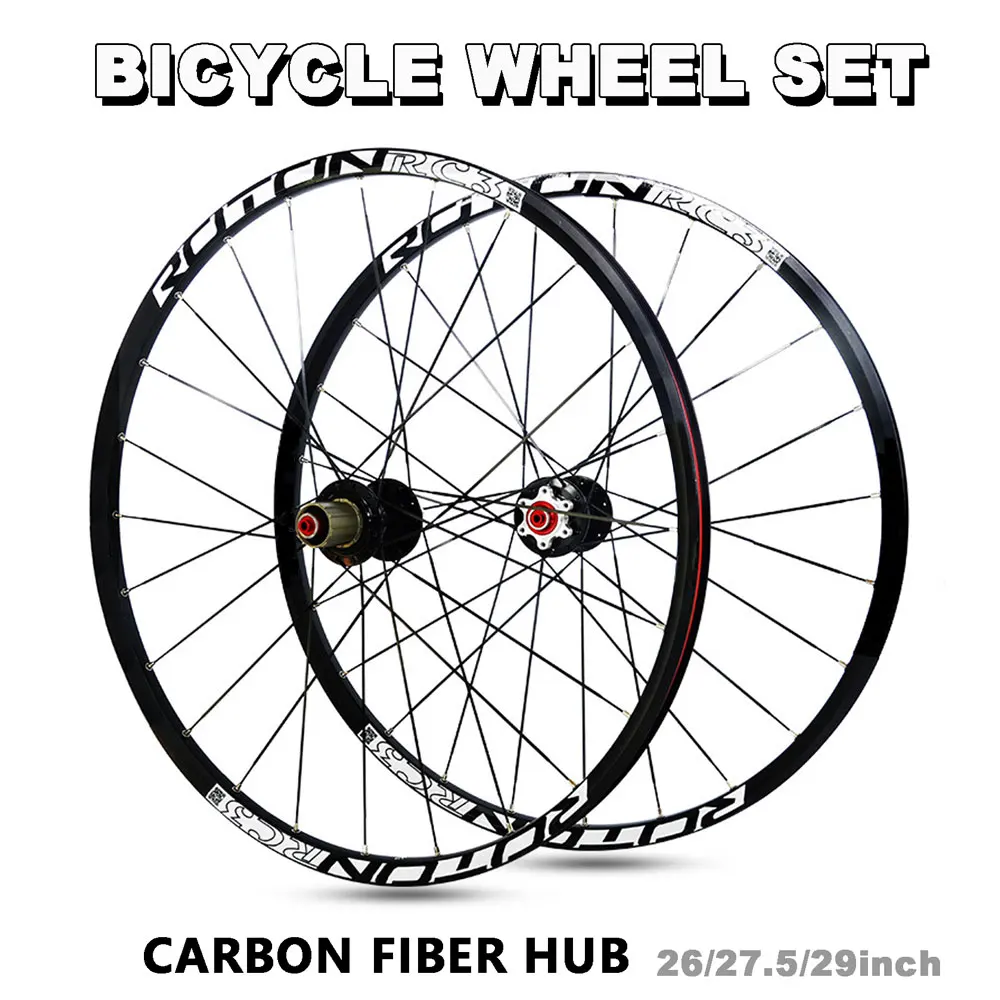 AttLvTuBicycleWheel2627529InchCarbonFiberHubMTBWheelset