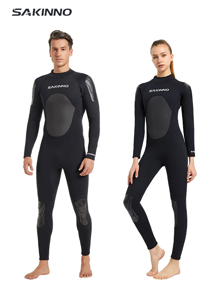 

3mmCouple's One-Piece Diving Suit Men's Warm-Keeping and Cold-Proof Long Sleeve Diving Suit Women's Swimming Snorkeling Sun Prot
