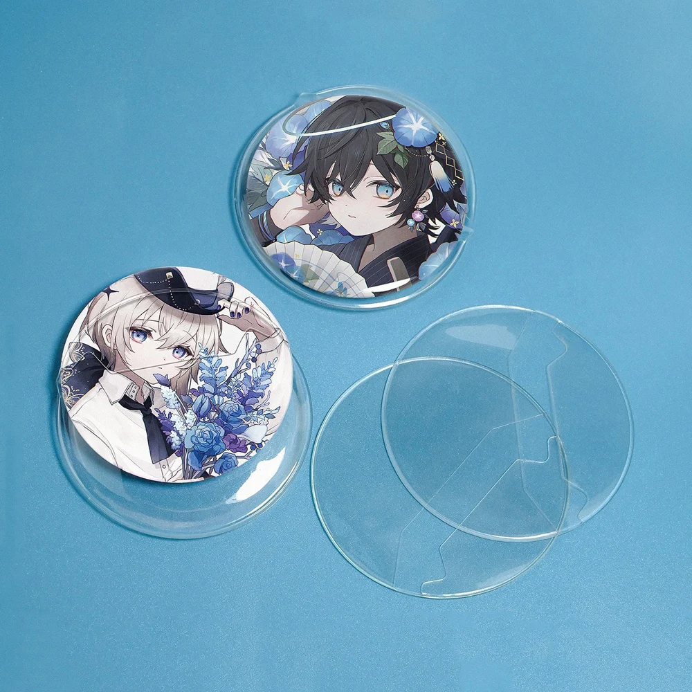 5Pcs Ita Bag Pin Case Badge Protector Transparent Case For Anime Badge Pins Decoration Cartoon Japanese Ita Bag Accessories