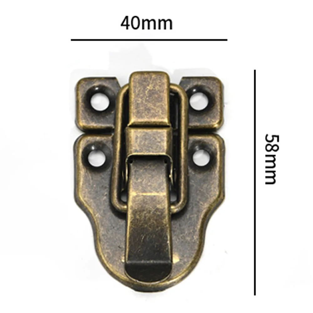 Description Picture 4 of item2pcs Vintage Lock Antique Metal Jewelry Chest Box Gift Box Suitcase Case Buckles Toggle Hasp Latch Catch Clasp Toolbox Lock