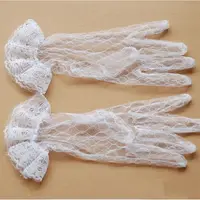 Performance Elastic Short Dress Accessories Banquet Autumn Wedding Lace Gloves Thin Mittens Bridal Mesh Gloves - Image 5