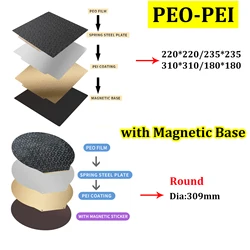 Enhanced Magnetic Double - Sided Build Plate with PEI Coating - Available in Multiple Sizes - 300x300mm (PEO - PEI(with base))