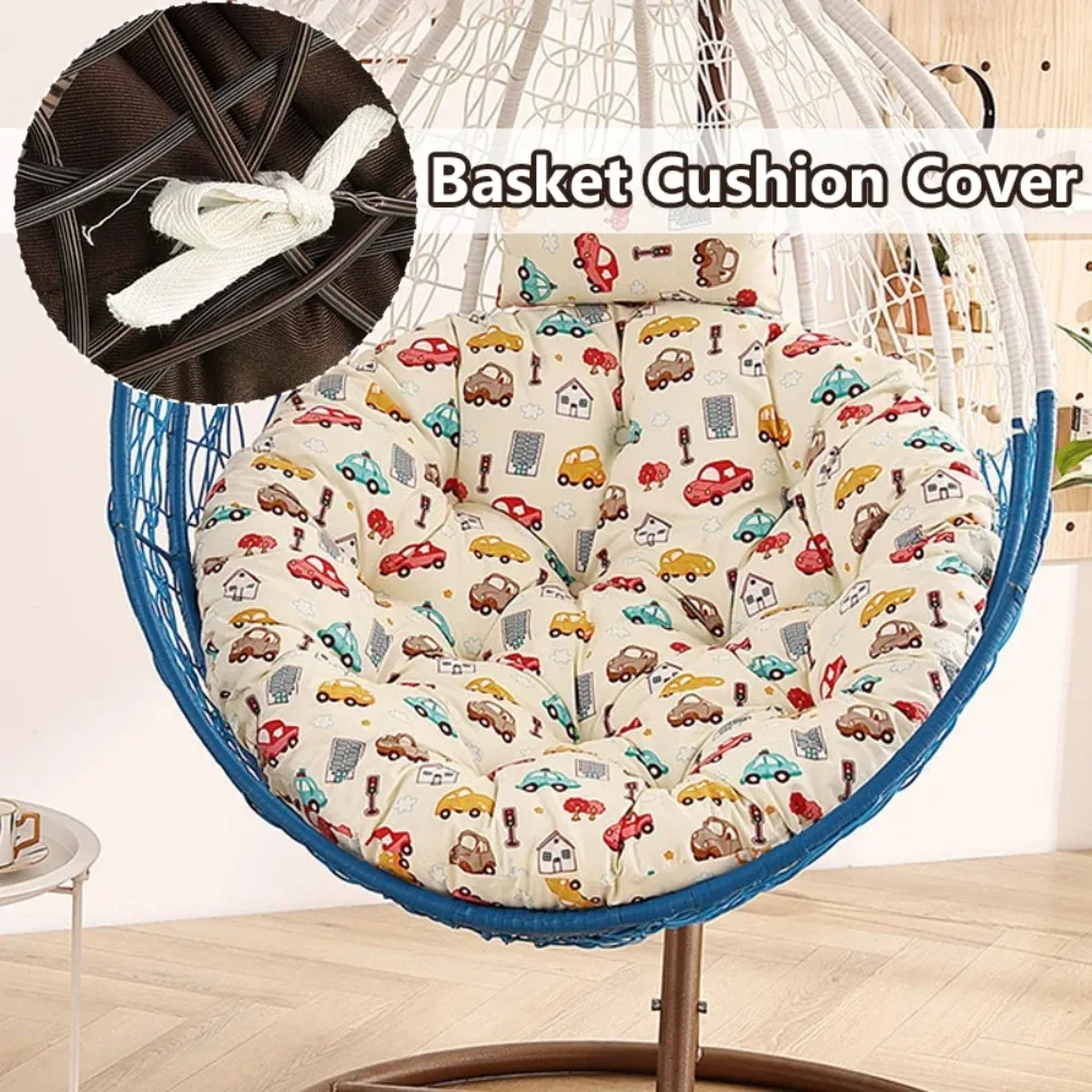 Thick 105cm Egg Chair Cushion Round Swing Pad 5