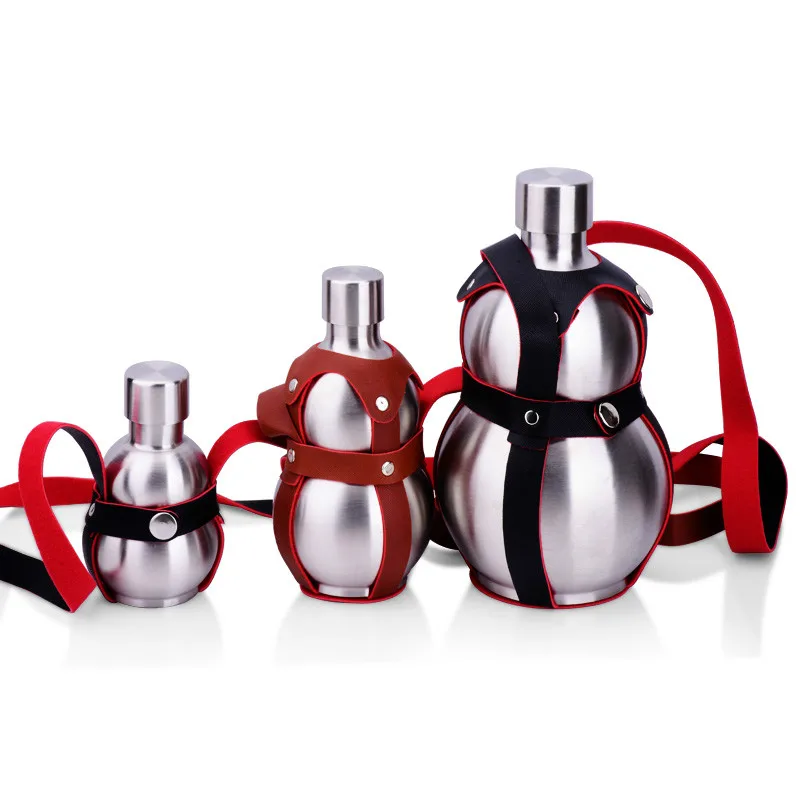 

Garden Drinkware Drink 304 Stainless Steel Bottle Gourd Portable Holster Hip Flask
