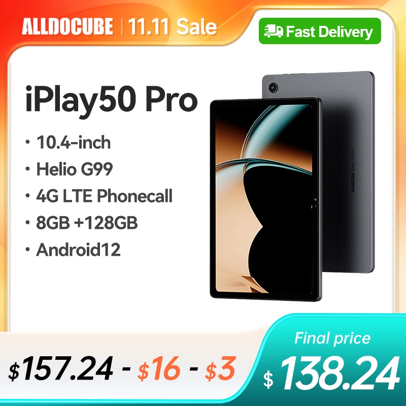  ALLDOCUBE Android 12 Tablet 10.4 Inch Octa Core 2K