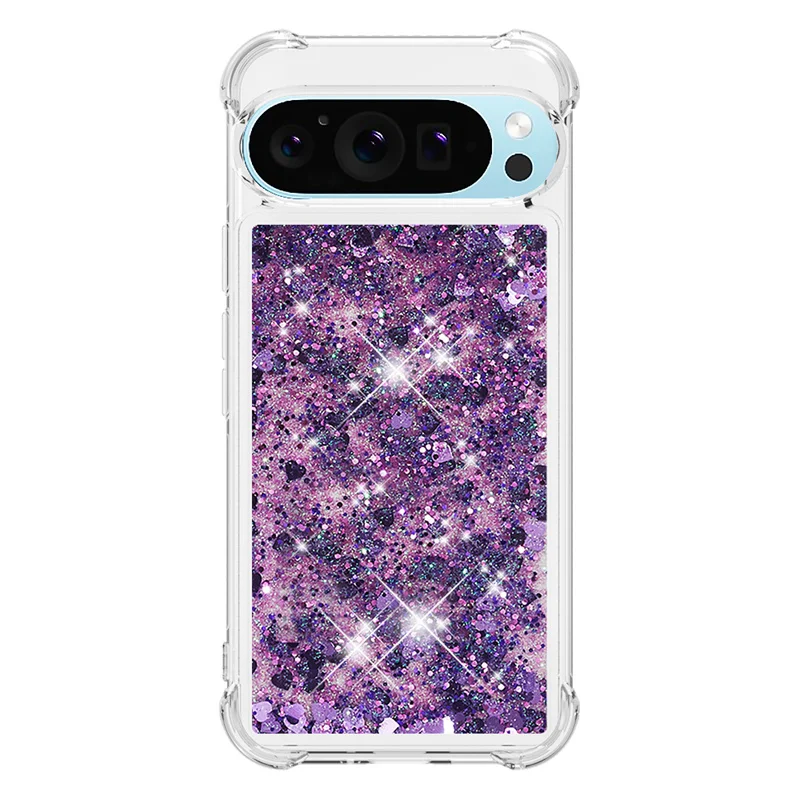 Love Heart Quicksand Liquid Glitter Phone Case - Soft Dynamic Back Cover