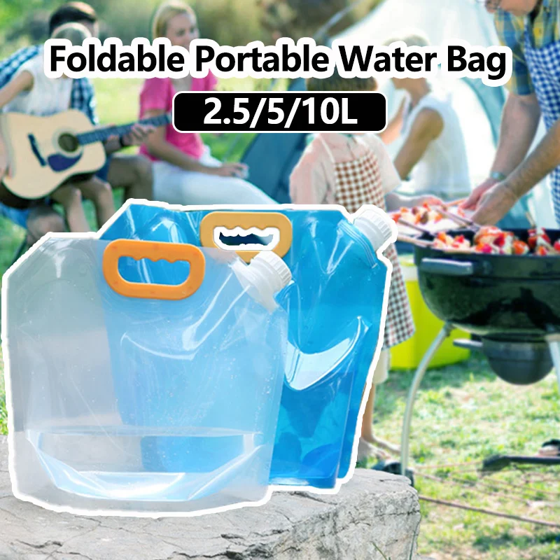 Sac à Eau Potable Portable Pliable, Camping En Plein Air, Sac De Stockage D' Eau De Randonnée, Récipient épaissi De Grande Capacité, 2.5 L, 5 L, 10L