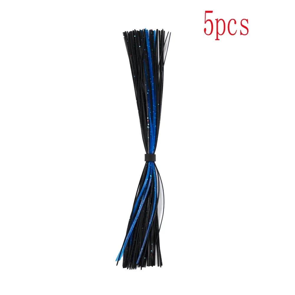 Mixed Color Silicone Skirts for Fishing Lures – 5-Pack Bundle