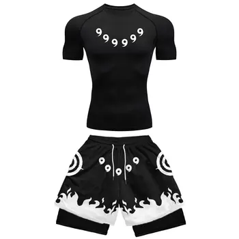 Anime Shirt+Gym Shorts 2PCS 1