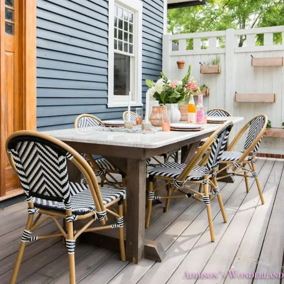 French Style Vintage restaurant coffee shop furniture rattan Bistro Outdoor chair