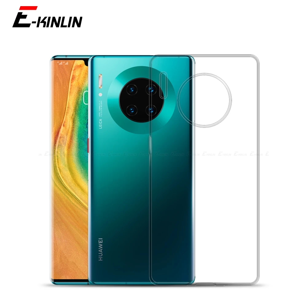 Transparent Silicone Thin Soft Full Protective Cover For HuaWei Mate 60 50 40 30 20 X 10 Pro Plus Lite 40E 30E RS TPU Back Case